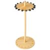 Fishing Rod Holders for 16 Fishing Poles, Wood Round Fishing Rods Rack for Garage Organization and Storage, Floor Stand Space-Saving Equipment