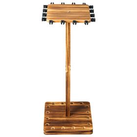 Fishing Rod Holders for 16 Fishing Poles, 360° Rotating Wood Fishing Rods Rack for Garage Organization and Storage, Floor Stand Space-Saving Equipment