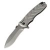 Premium Gray Pocket Knife, 9.5cm Stainless Steel Blade, Ergonomic Anti-Slip Handle, Safe Lock for Outdoor & Daily Use