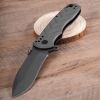 Premium Gray Pocket Knife, 9.5cm Stainless Steel Blade, Ergonomic Anti-Slip Handle, Safe Lock for Outdoor & Daily Use