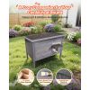 Heated Cat House, Insulated Wooden Cat House for Outdoor Cats, Waterproof Feral Kitty Shelter with Heating Pad