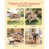 Insulated Cat House, All-Around Foam Insulation Elevated Cat Shelter, Wooden Feral Kitty Shelter with Large Platform