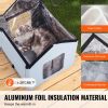 Heated Cat House, Outdoor Kitty Shelter with Timer, 600D Oxford Cloth Foldable Cat Shelter with Heated Pad for Winter to Stay Warm and Cozy