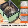 Elevated Heated Cat House, Cuboid Kitty Shelter with Adjustable Temperature and Timer