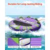 Towable Tubes for Boating, 2-Rider Inflatable Boat Tubes and Towables, 340lbs Capacity Water Sport Tube for Boat to Pull - with Anti-Slip Pad