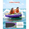 Towable Tubes for Boating, 2-Rider Inflatable Boat Tubes and Towables, 340lbs Capacity Water Sport Tube for Boat to Pull - with Anti-Slip Pad