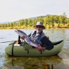 Inflatable Fishing Float Tube with Pump Storage Pockets and Fish Ruler