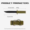 Mini Fixed Blade Knife, Military-Inspired EDC Tool with Non-Slip Handle, Portable Pendant Design