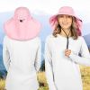 Wide Brim Sun Hat with Neck Flap, UPF50+ Hiking Safari Fishing Hat for Men Women, Sun Protection Beach Hat