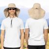 Wide Brim Sun Hat with Neck Flap, UPF50+ Hiking Safari Fishing Hat for Men Women, Sun Protection Beach Hat